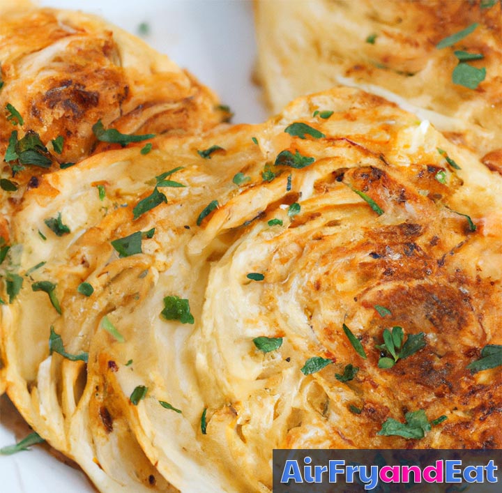 Air Fryer Cabbage Steaks Easy Recipe AirFryAndEat