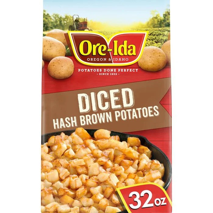 OreIda Frozen Diced Hash Browns in Air Fryer