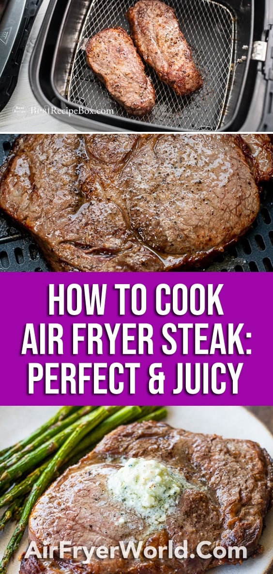 Air Fried Steak Like Air Fryer Rib Eye That's JUICY EASY Air Fryer World