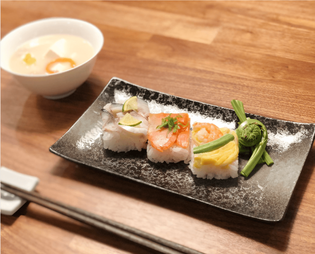 Discover Oshi (pressed )Sushi and Tonyu Nabe (soy milk pot) Tokyo