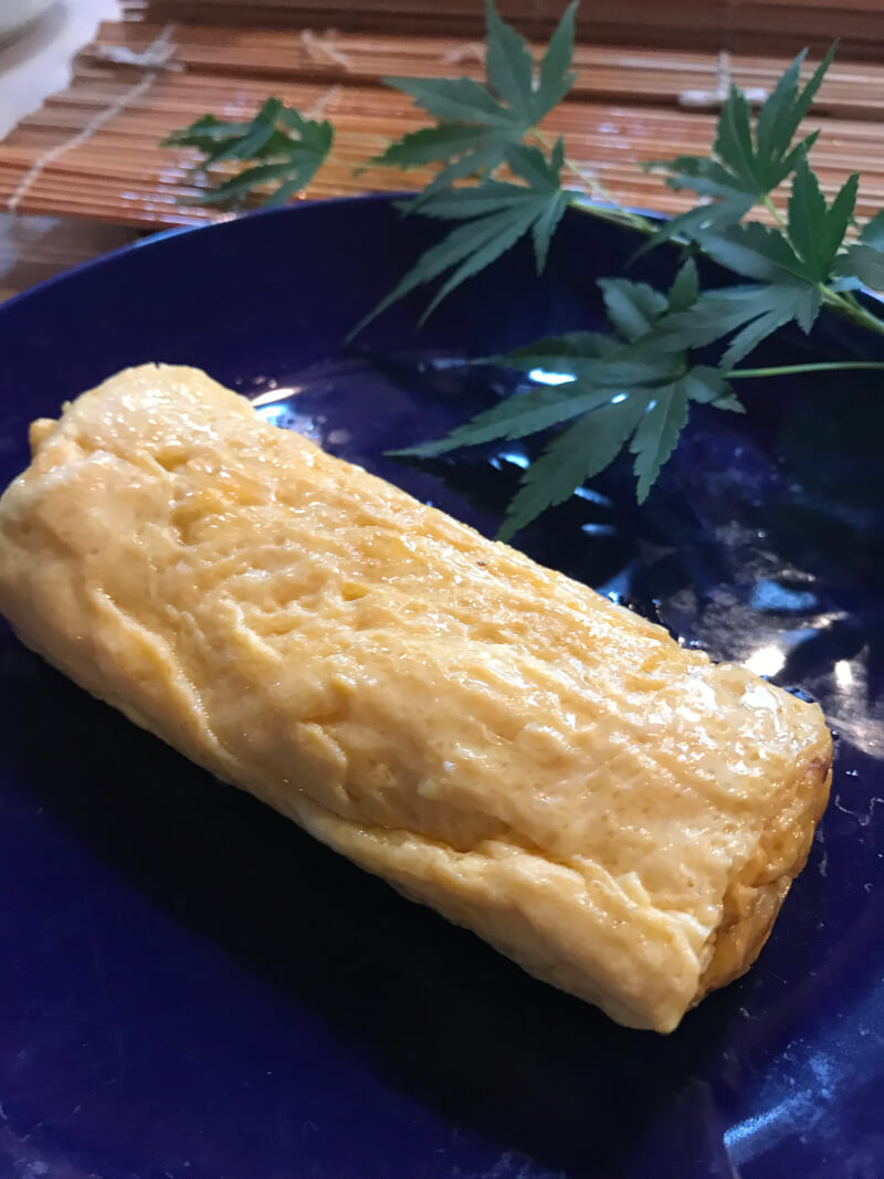 Dashimaki (Japanese omelette) in a Kyoto traditional way Kyoto