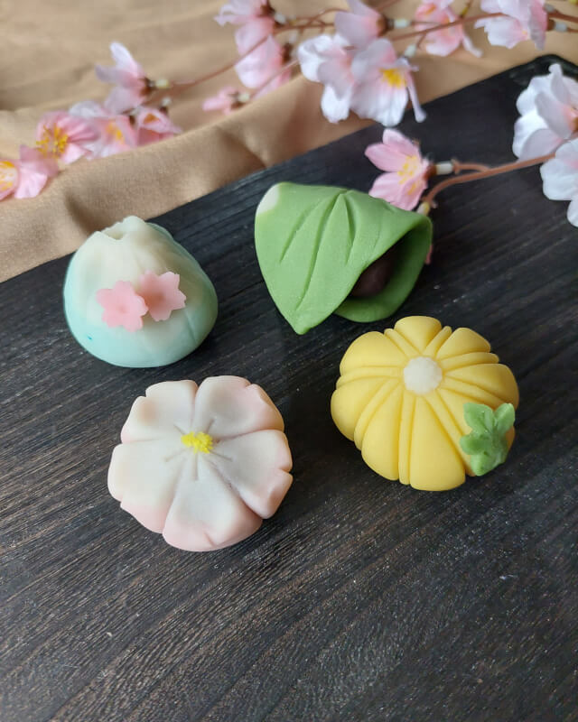 Beautiful Japanese sweets "Nerikiri(wagashi)" and Matcha Aichi/Nagoya