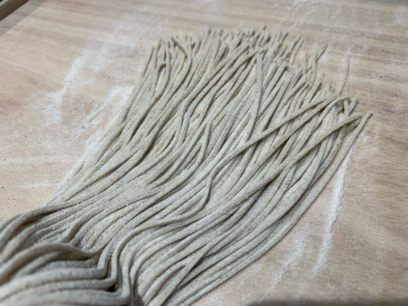 Buckwheat Soba noodle making class with Soba chef using traditional