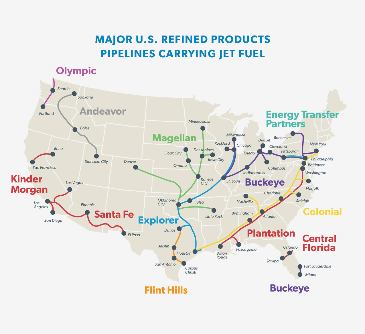 Jet Fuel Pipeline Map