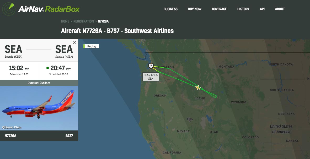 ALERT Southwest Airlines flight WN3606 turned around after a human