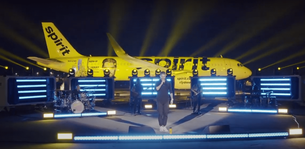 Spirit Airlines hosted a country concert from a Fort Lauderdale runway