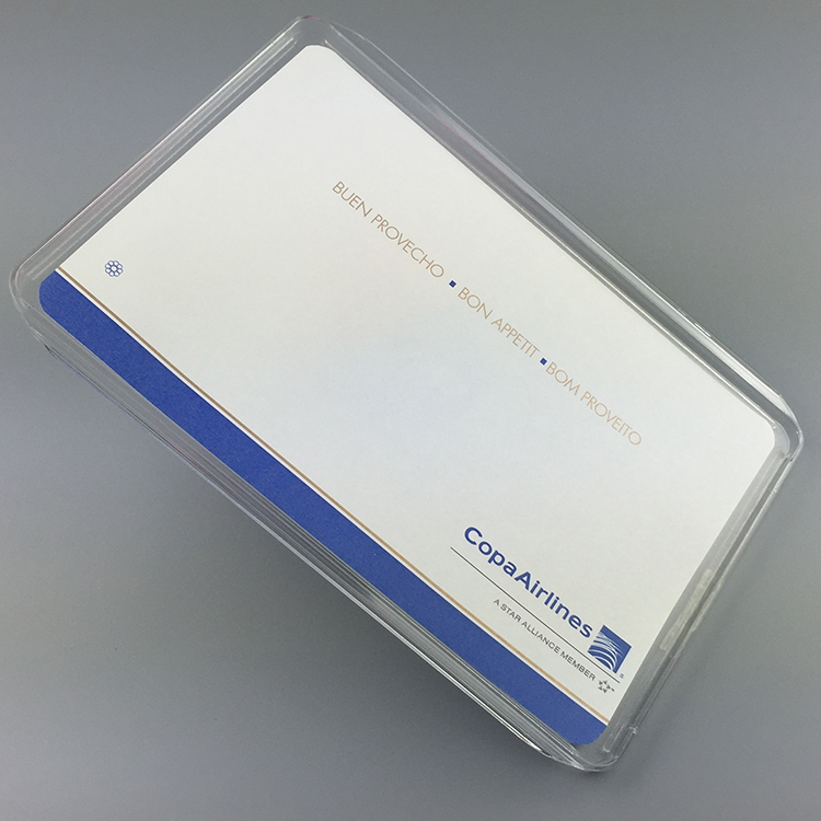 Inflight tray mat, airlines tray mat, single side antiskid paper