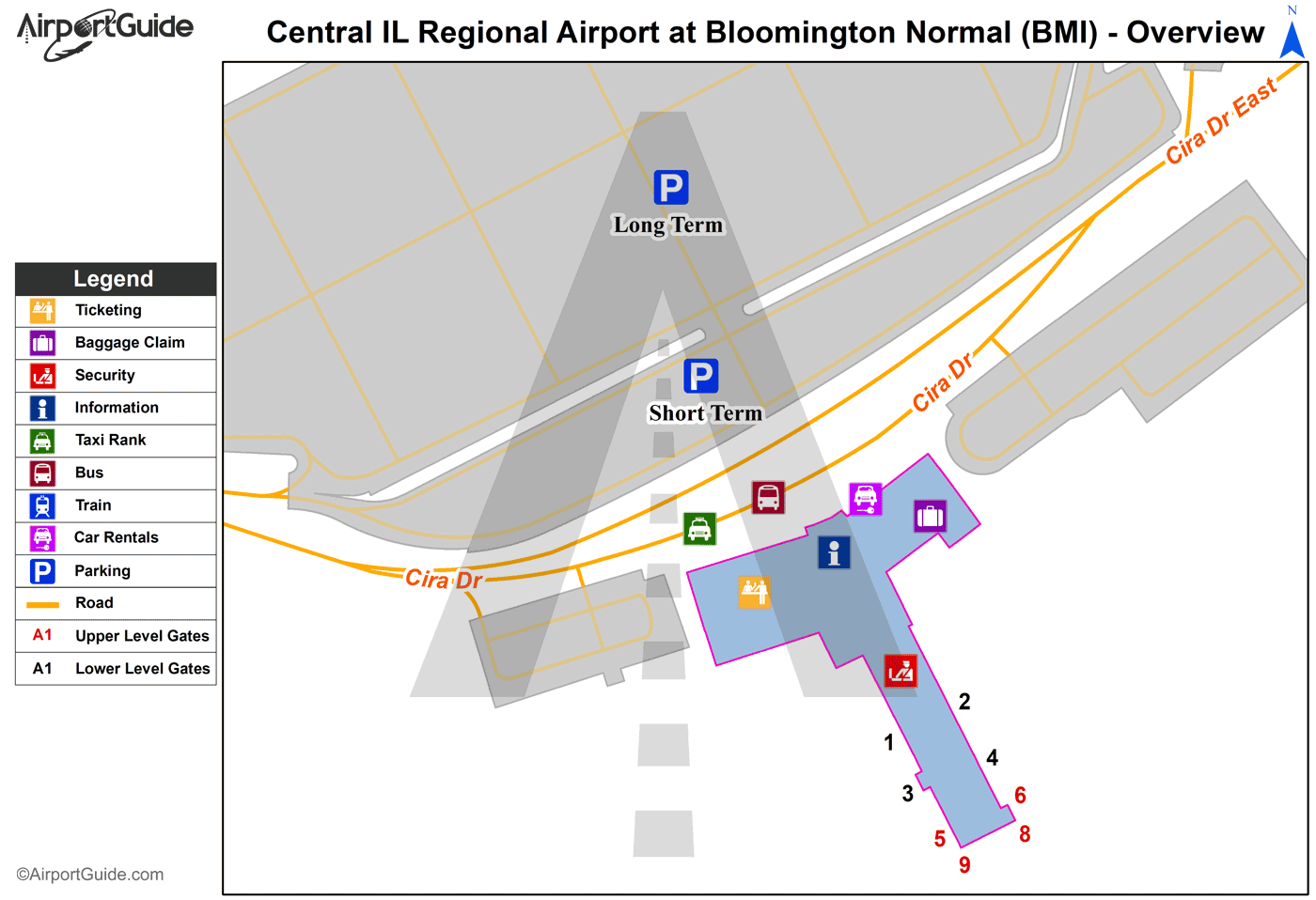 Central Il Regional/BloomingtonNormal Airport KBMI BMI Airport Guide
