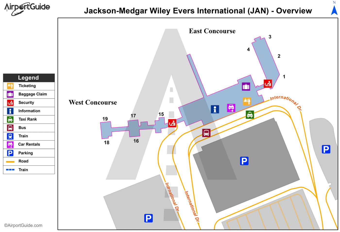 Airlines Serving JacksonMedgar Wiley Evers International Airport