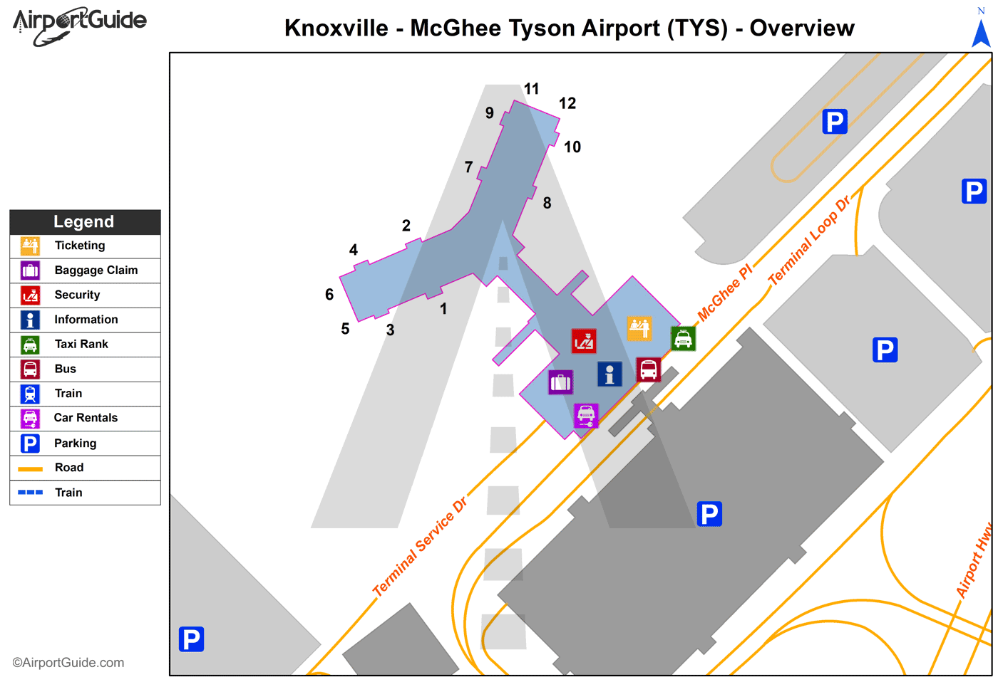 Mc Ghee Tyson Airport KTYS TYS Airport Guide