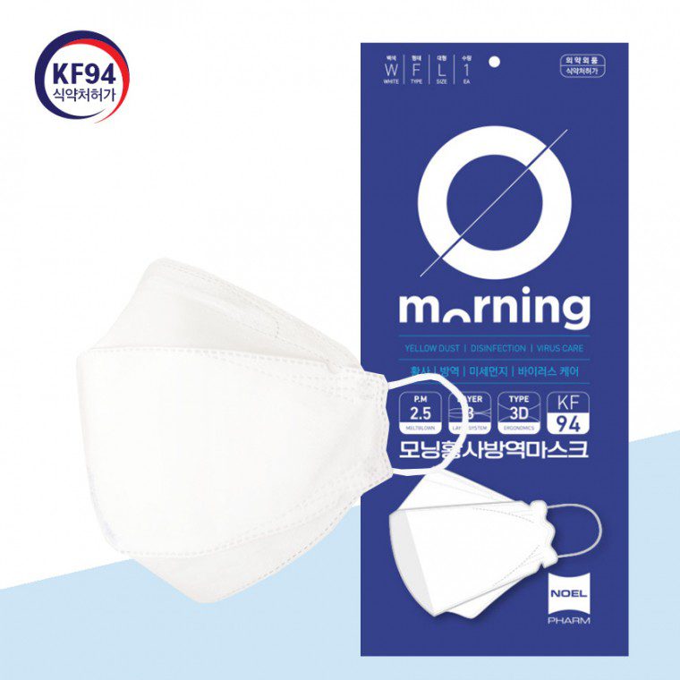 Morning Mask KF94 30 packs AIRQUEEN NANO MASK ORIGINAL AIRQUEEN