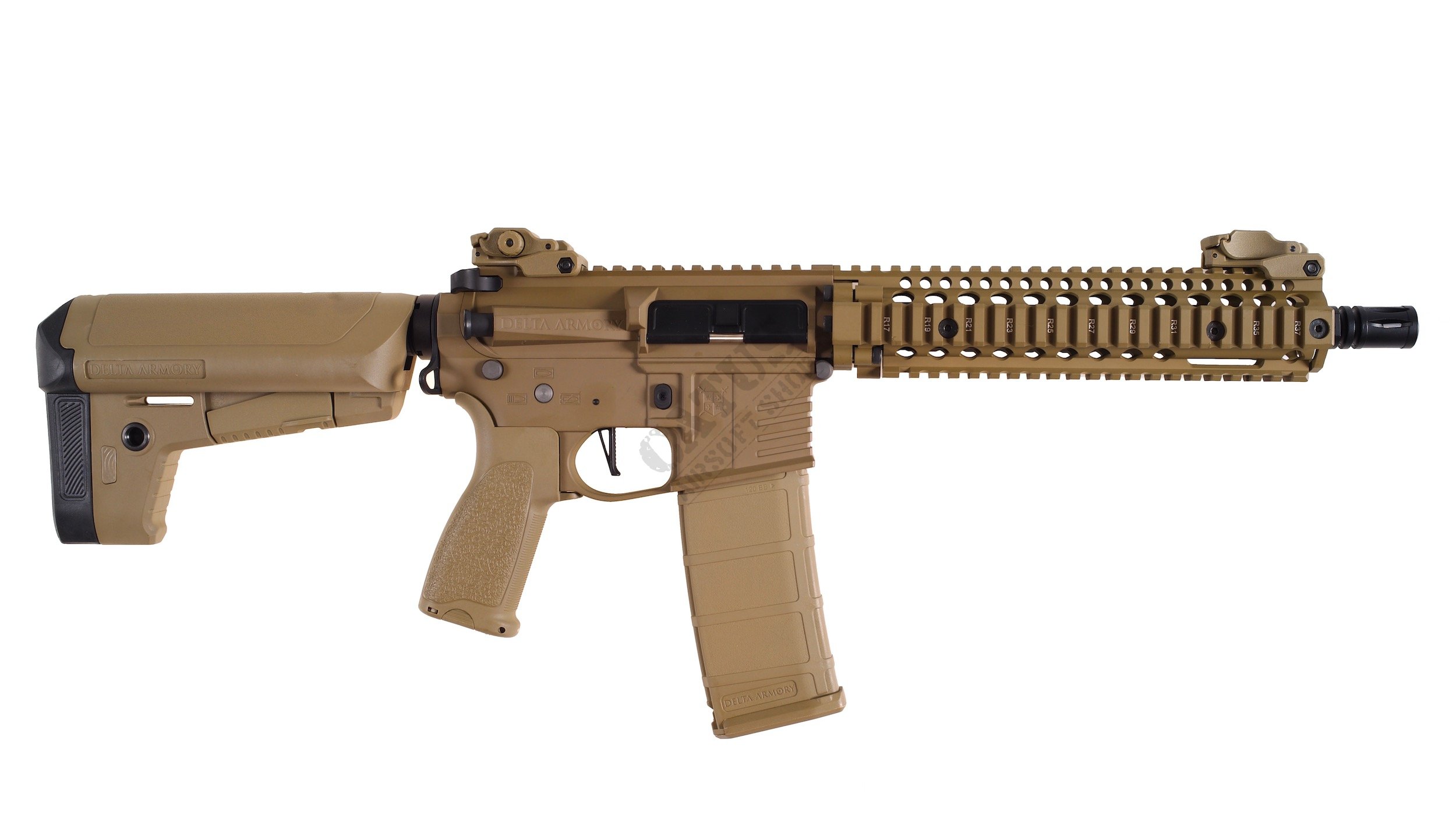 Delta Armory airsoft gun AR15 MK18 Alpha Full Metal Full Tan Airsoft Direct