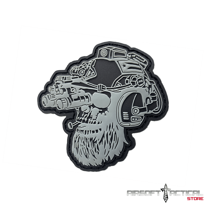 MilSim Tactical Helmet PVC Patch with Hook backing by AtacS Airsoft