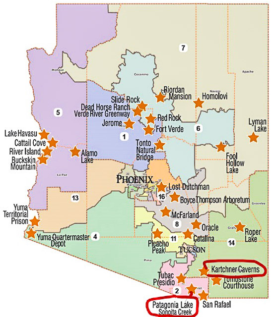 AZ State Parks Map