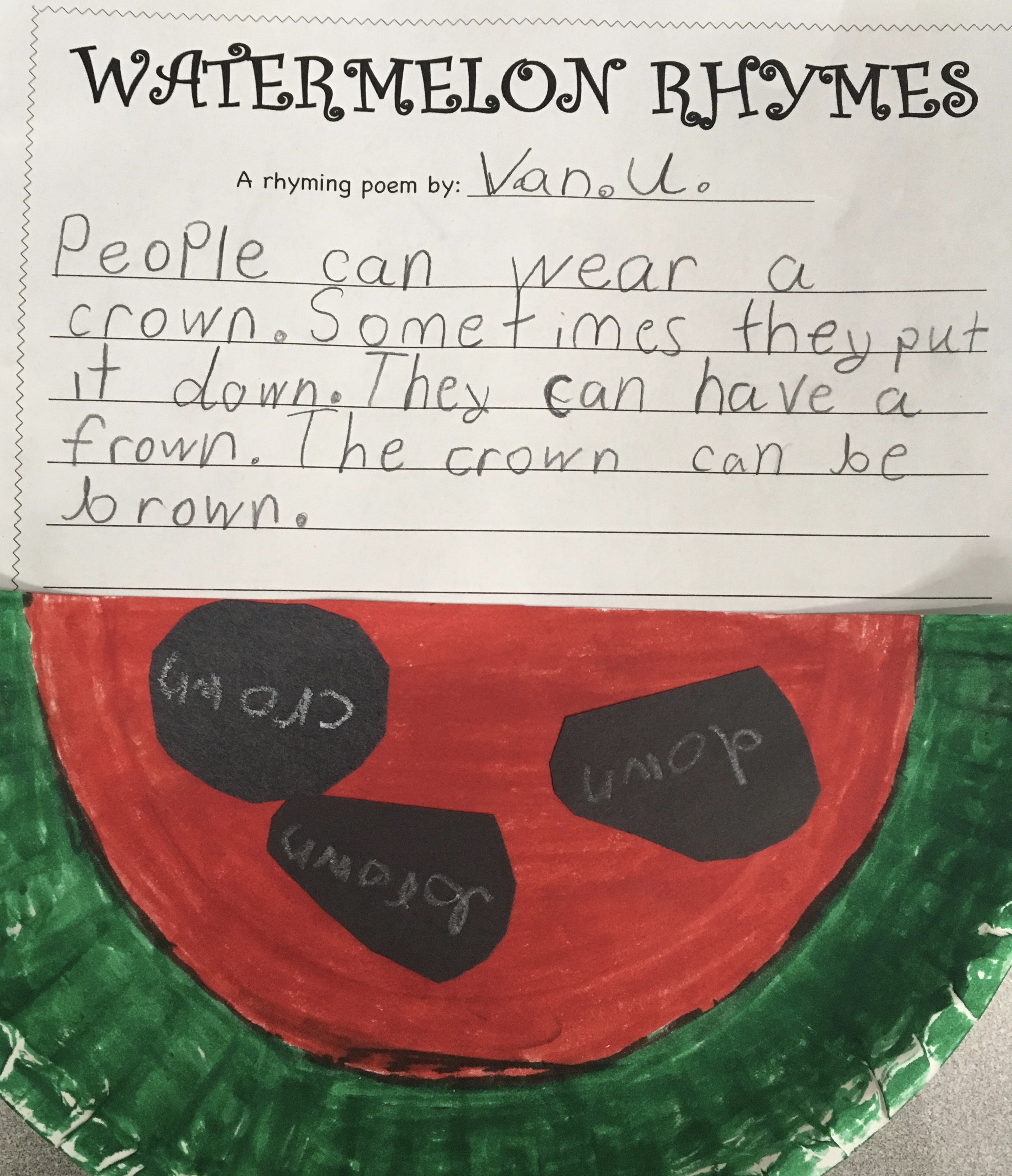 Watermelon Rhymes AISL Independent Ideas