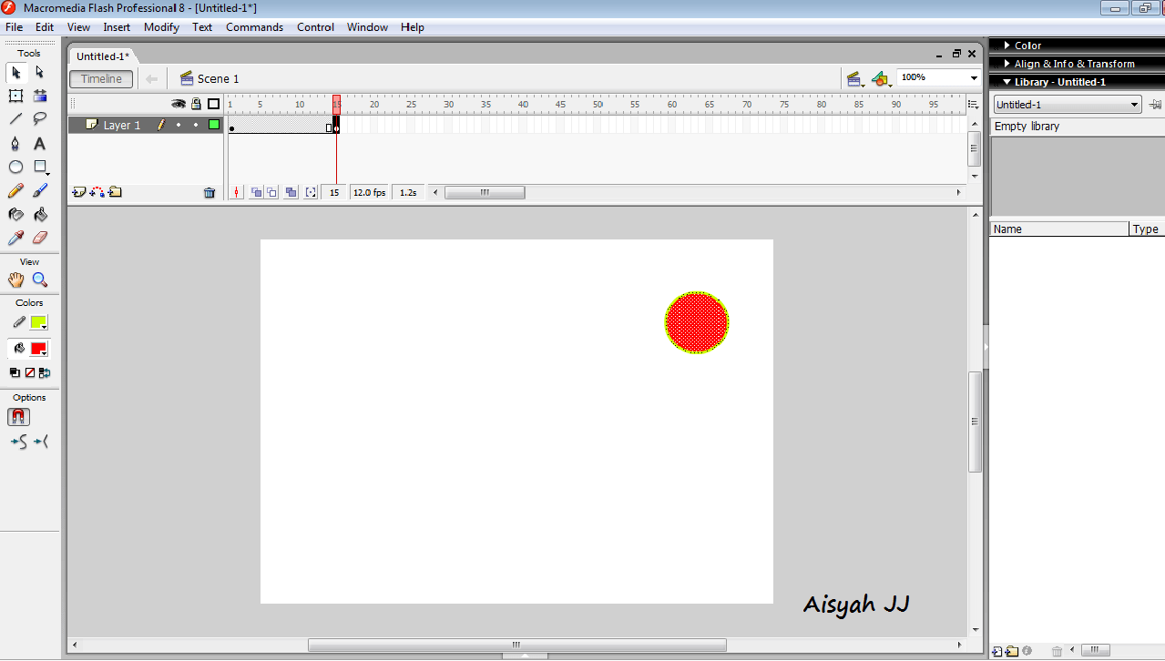 Membuat Objek menjadi Animasi Bergerak menggunakan Macromedia Flash