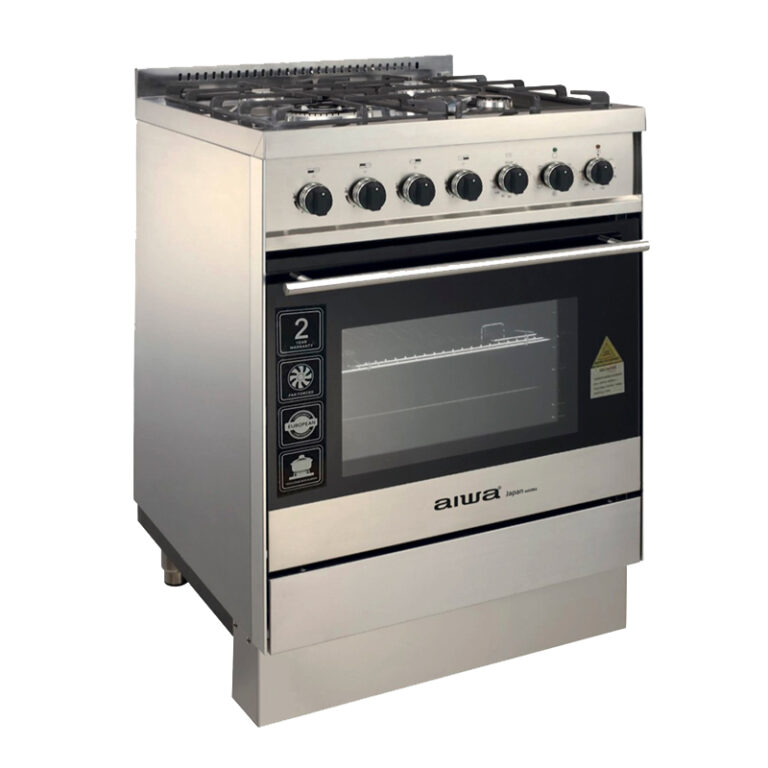58L 4 Burner Freestanding S/Steel Gas Stoves Oven Aiwa