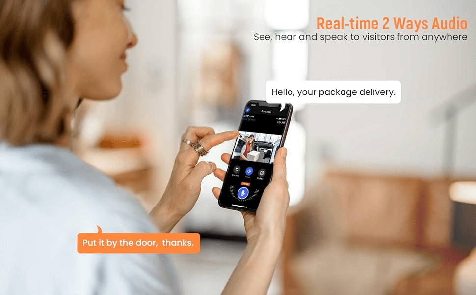 EKEN K50 Smart Video Doorbell 1080P Camera Wireless with Chime Ringer