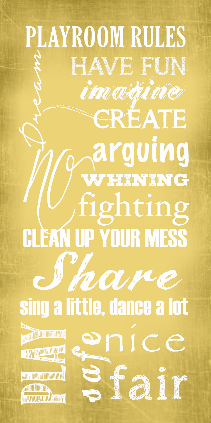 Play room rules nursery printable (3 options) aiwsolutions