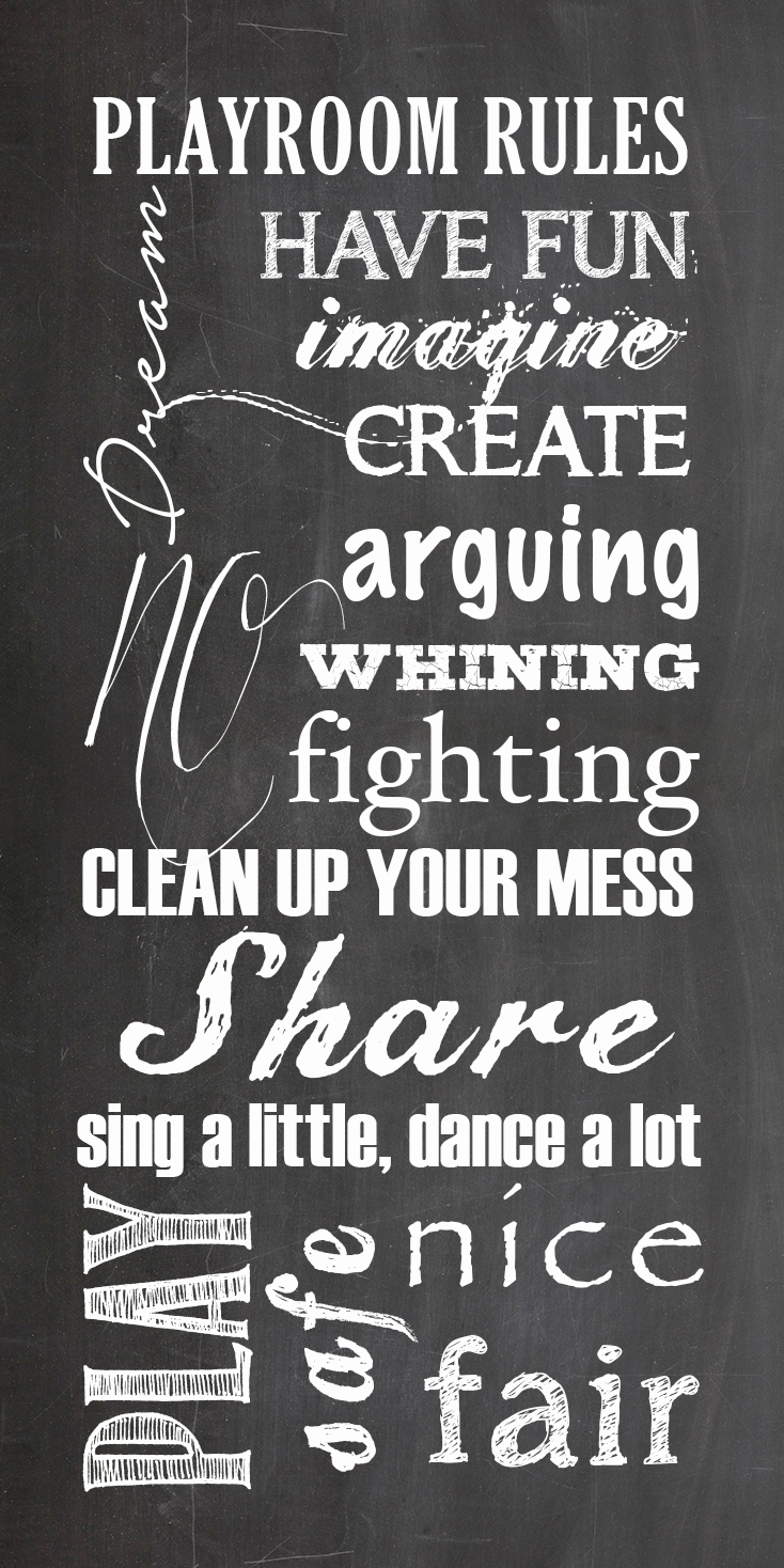 Play room rules nursery printable (3 options) aiwsolutions