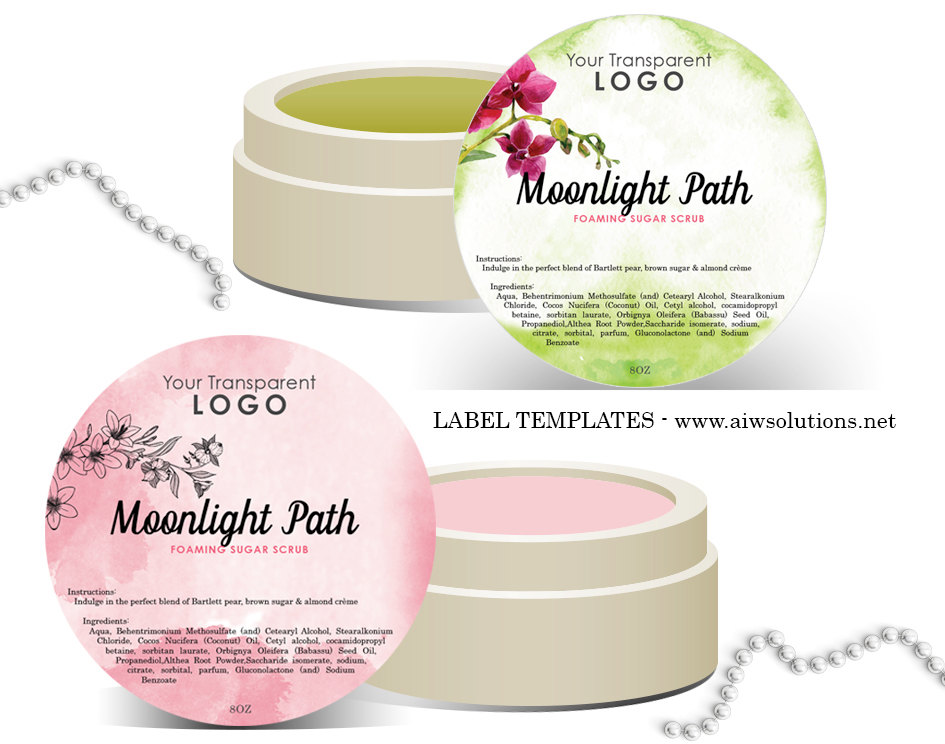 Round Label Template ID01 aiwsolutions
