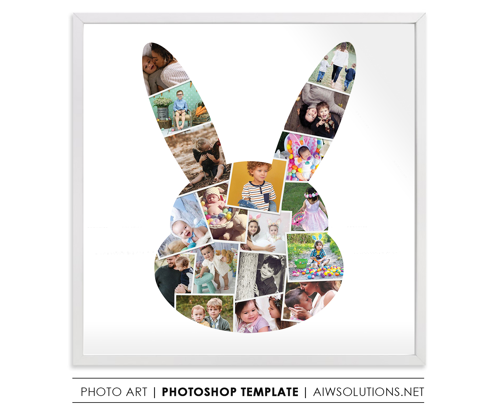 Hare shape photo collage