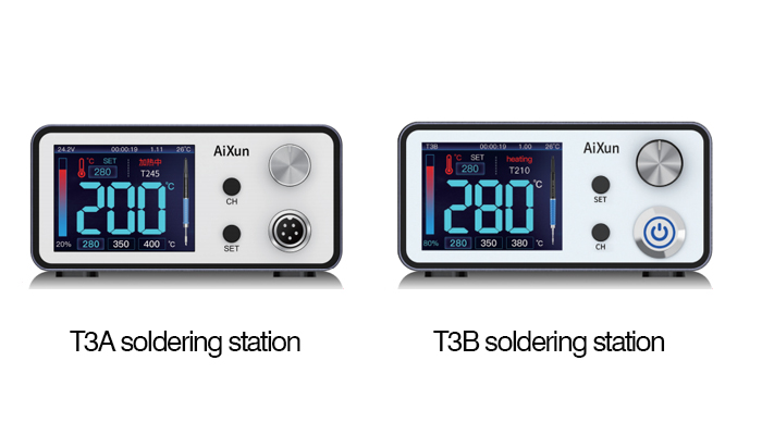 What is the difference between AiXun T3A and T3B soldering stations?_AiXun