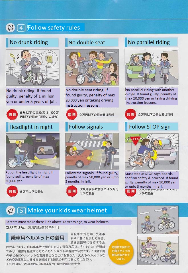 Rules for riding bicycle in Japan All Japan Association of Indians (AJAI)