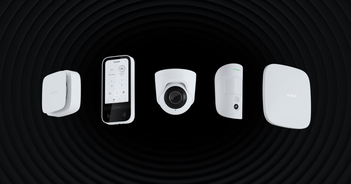 Current product lines of the Ajax security system