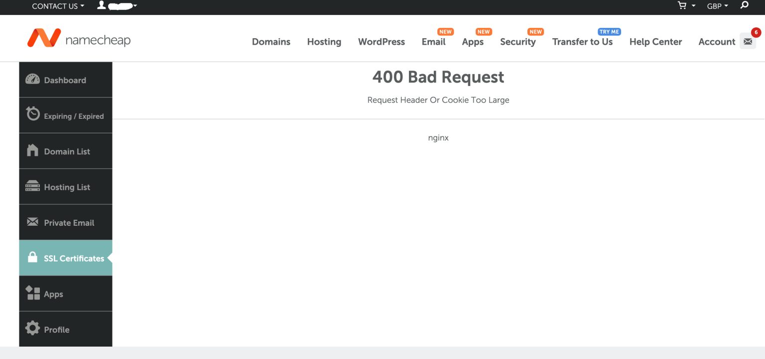 400 Bad Request Request Header Or Cookie Too Large