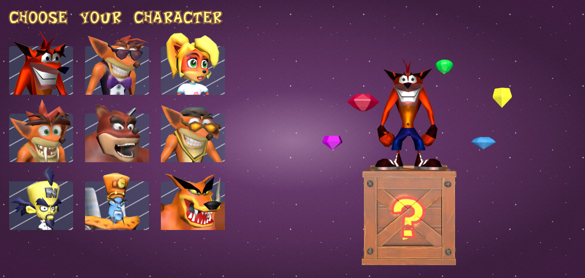 GitHub Adjam93/CharacterSelectorScreen A simple "character