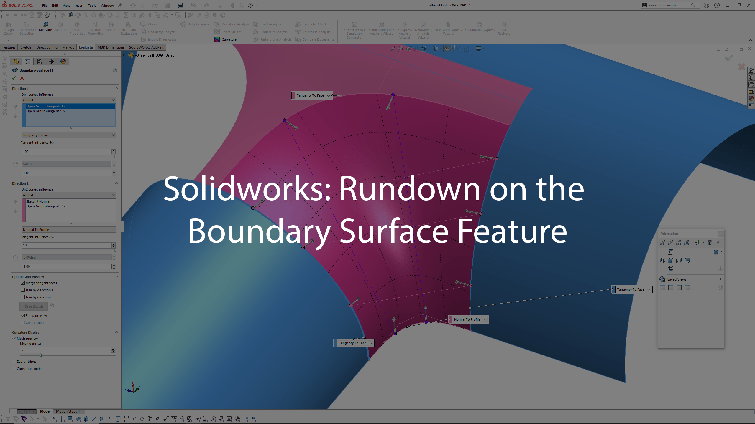 Solidworks Rundown on the Boundary Surface Feature AJ Design Studio