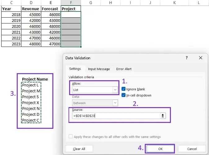 How To Add Drop Down List in Excel Ajelix