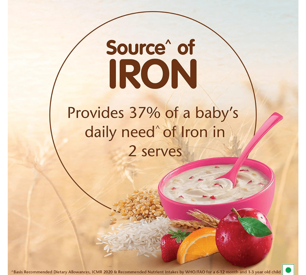 Nestlé CERELAC Fortified Baby Cereal with Milk, WheatRice Mixed Fruit