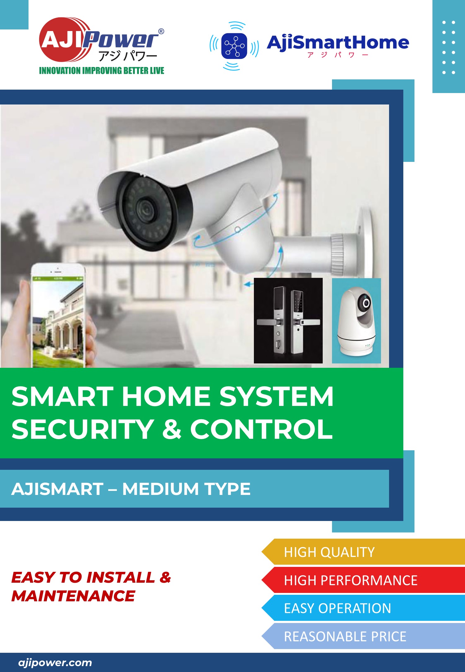 Smart Home Security & Control System Medium Type Aji Power