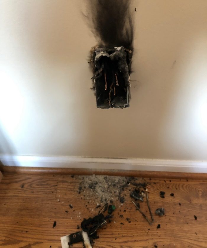 Electrical Outlet Fire
