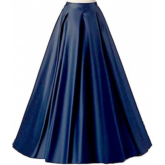 Buy Long Fashion High Waist ALine Silk Cancan Skirt