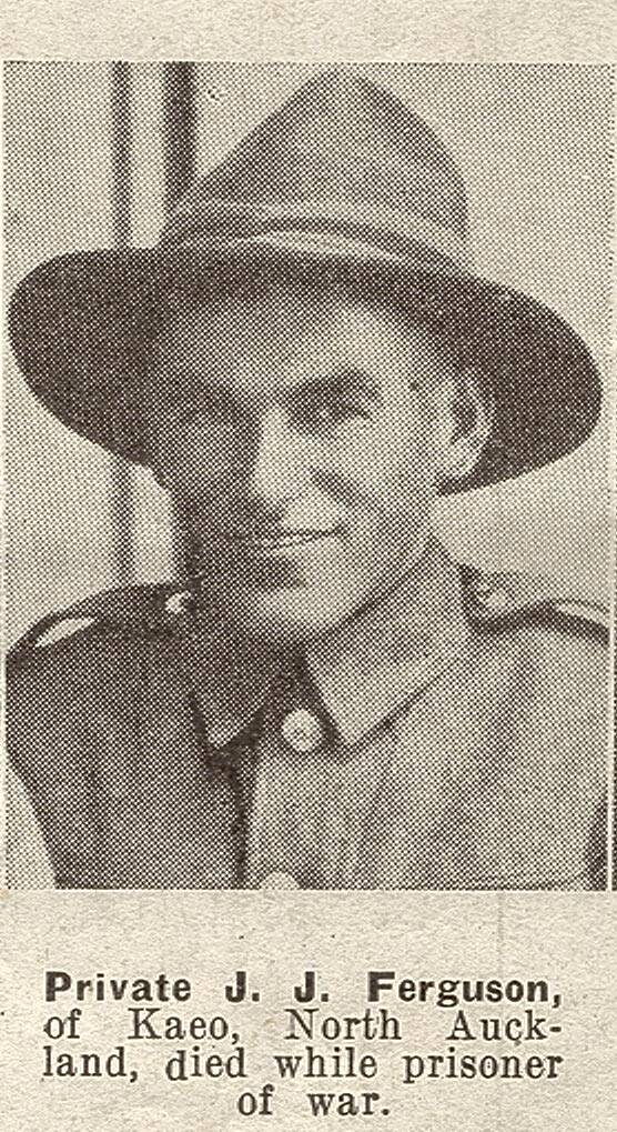 James John Ferguson Online Cenotaph Auckland War Memorial Museum