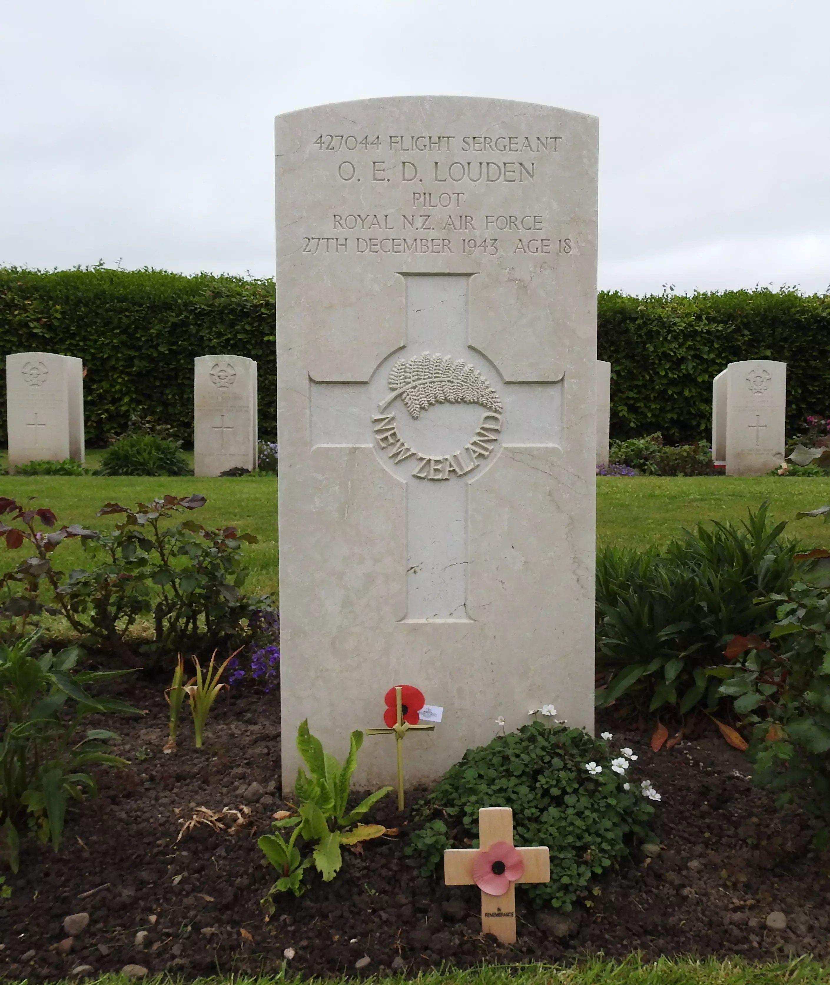 Owen Ernest Dudley Louden Online Cenotaph Auckland War Memorial Museum