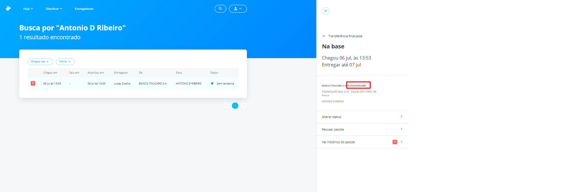 O que fazer com um pacote que está com o código de barras ilegível