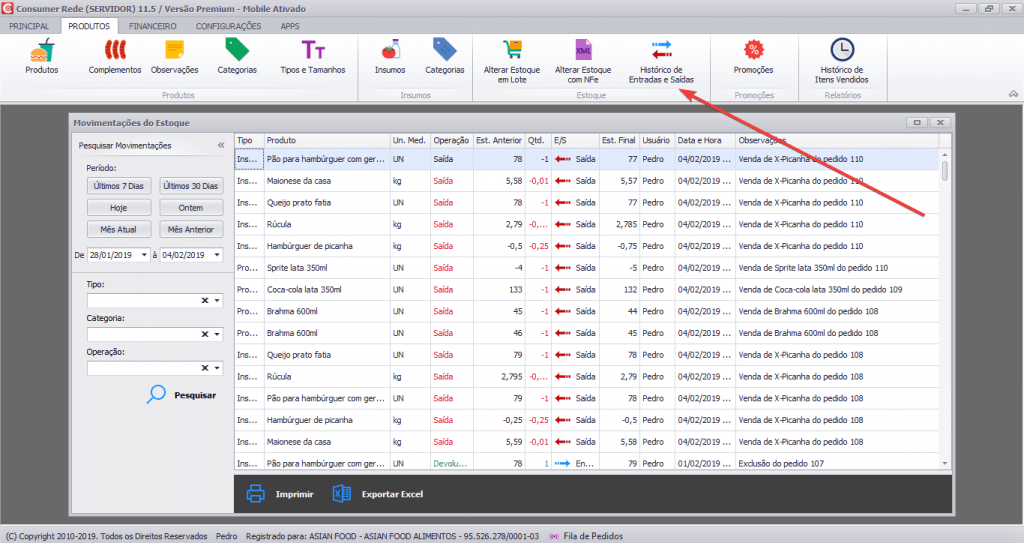 Como consultar os produtos mais vendidos? Ajuda do Programa Consumer