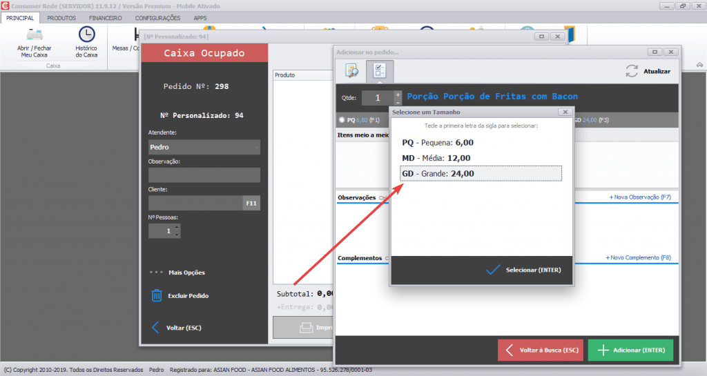 Como cadastrar Porções no Consumer? Ajuda do Programa Consumer