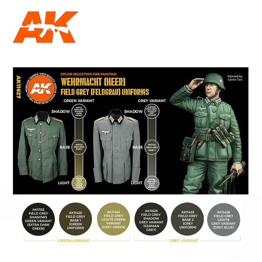 Buy FIELD GREY (FELDGRAU) UNIFORMS online. AK Interactive acrylic