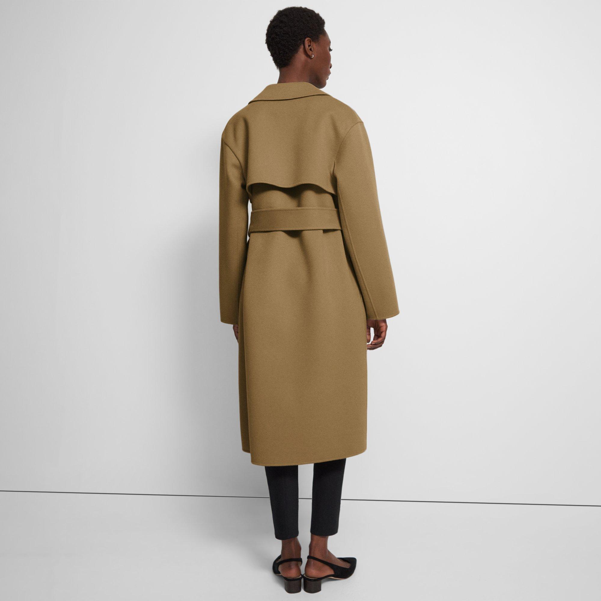 DoubleFace WoolCashmere Wrap Trench Coat Theory