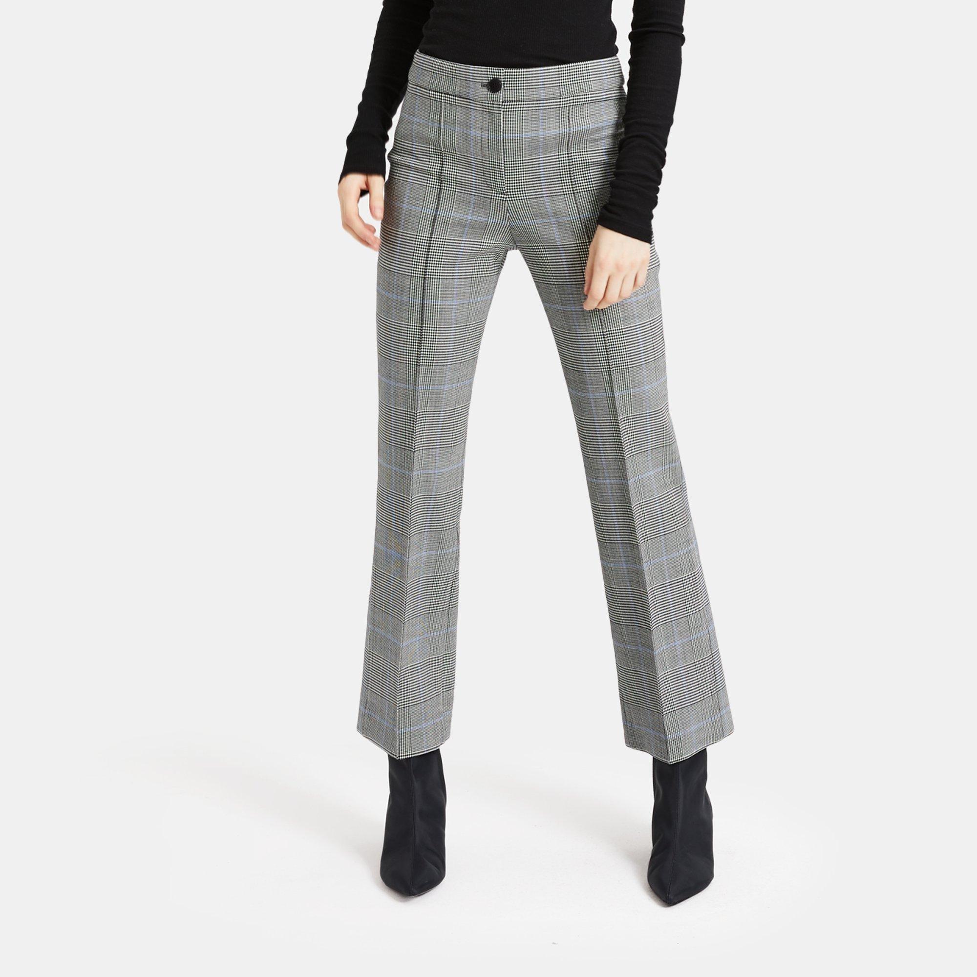 Theory Outlet Official Site Plaid Cardinal Trouser