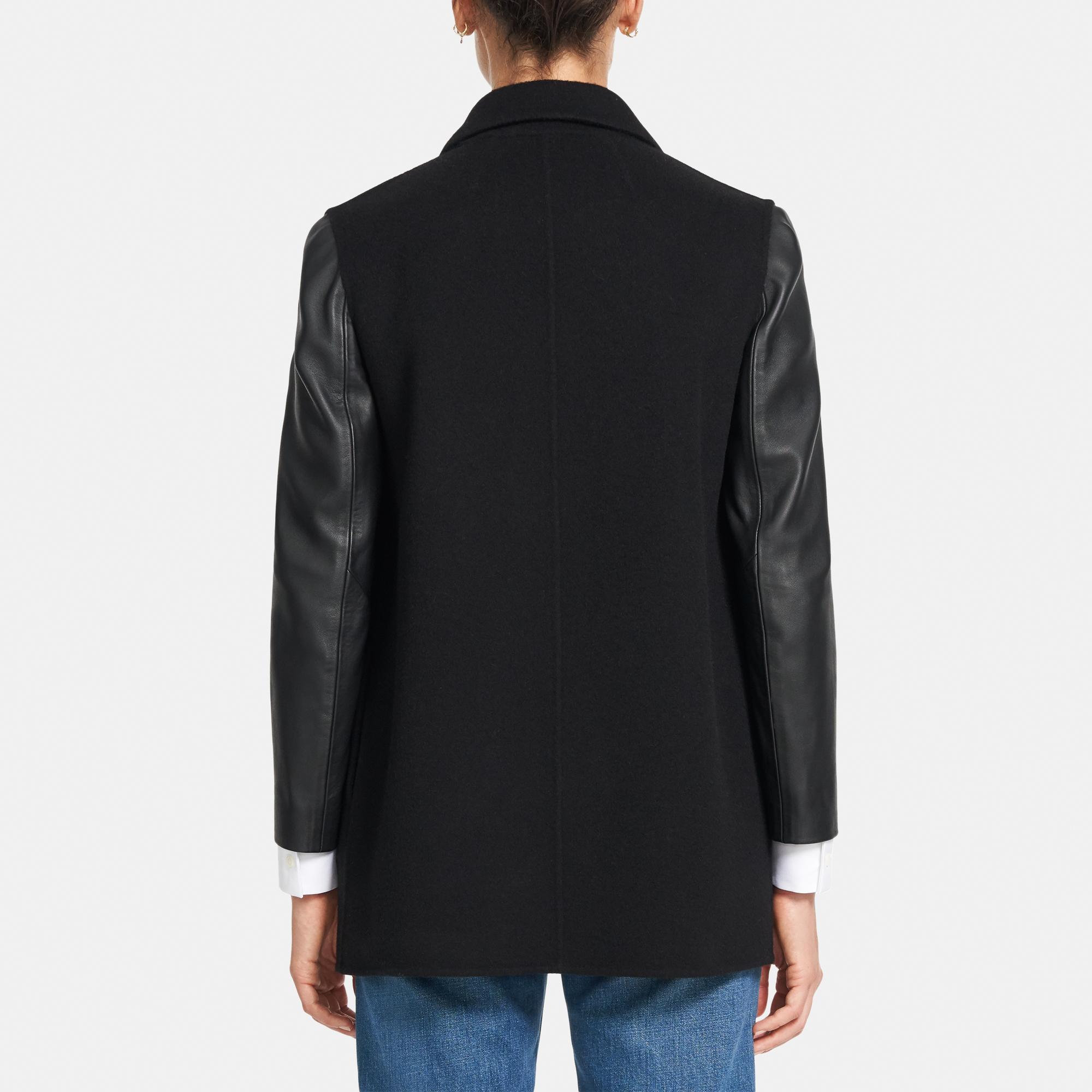 DoubleFace WoolCashmere Combo Open Jacket Theory Outlet