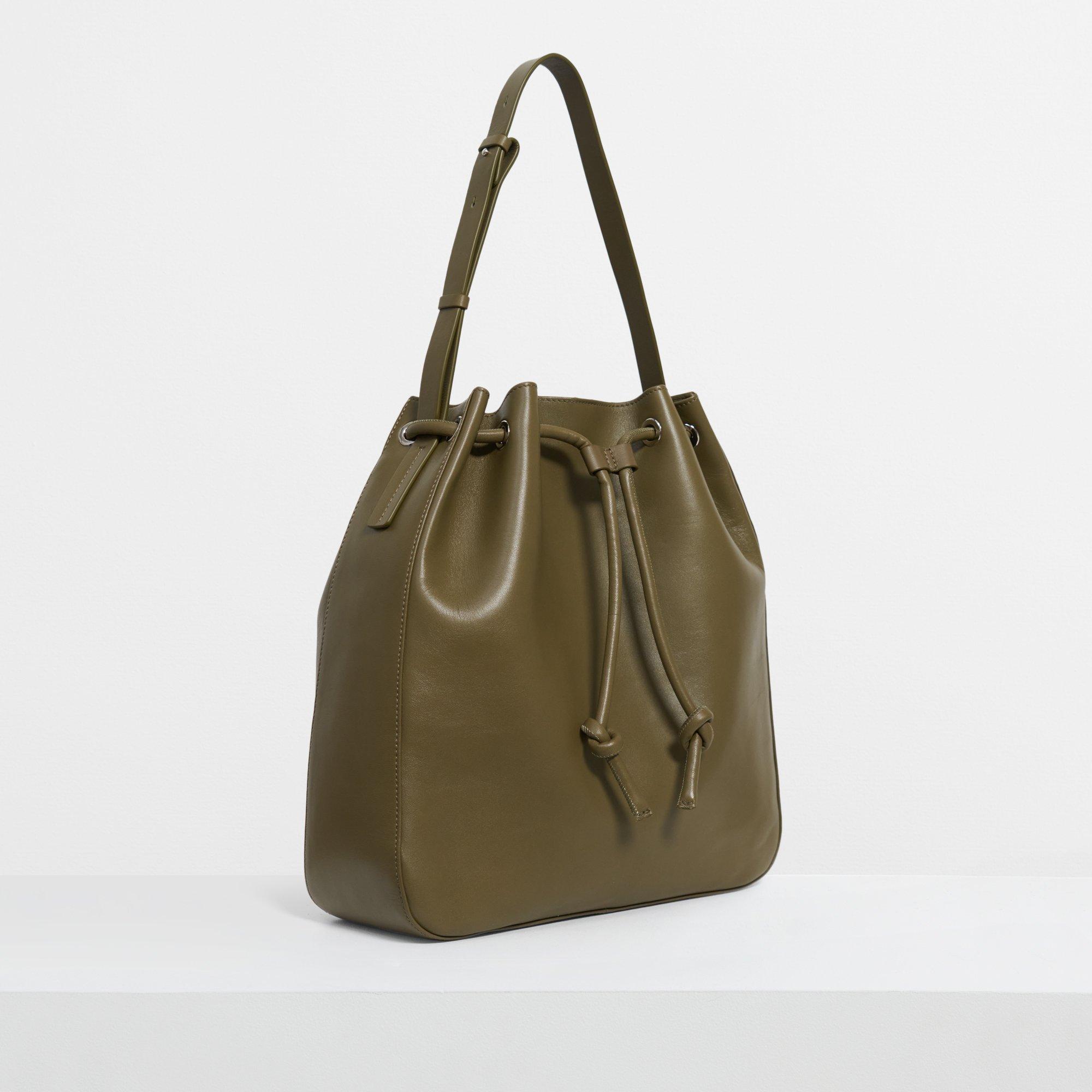 Leather Large Bucket Bag Theory