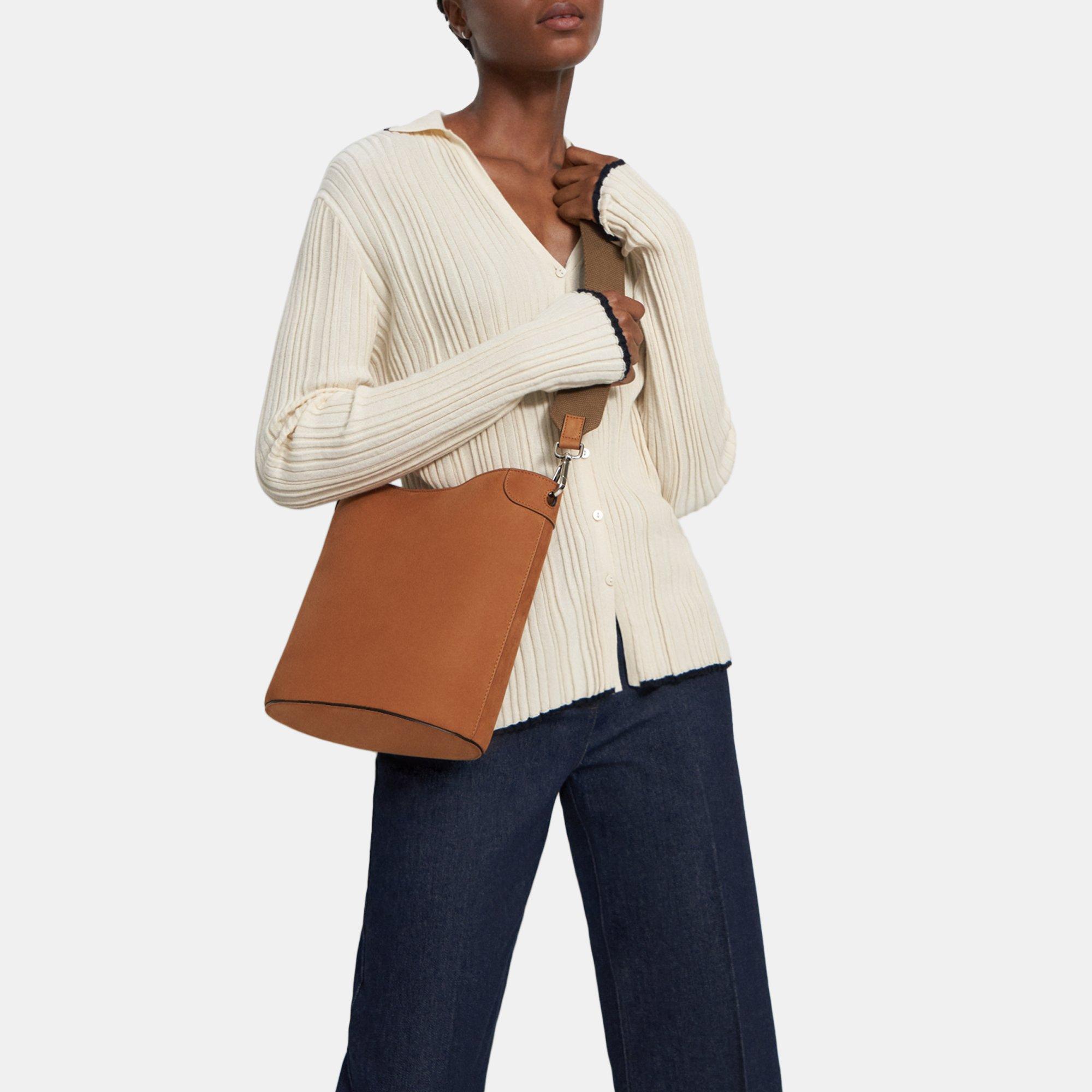 Nubuck Leather Bucket Bag Theory Outlet