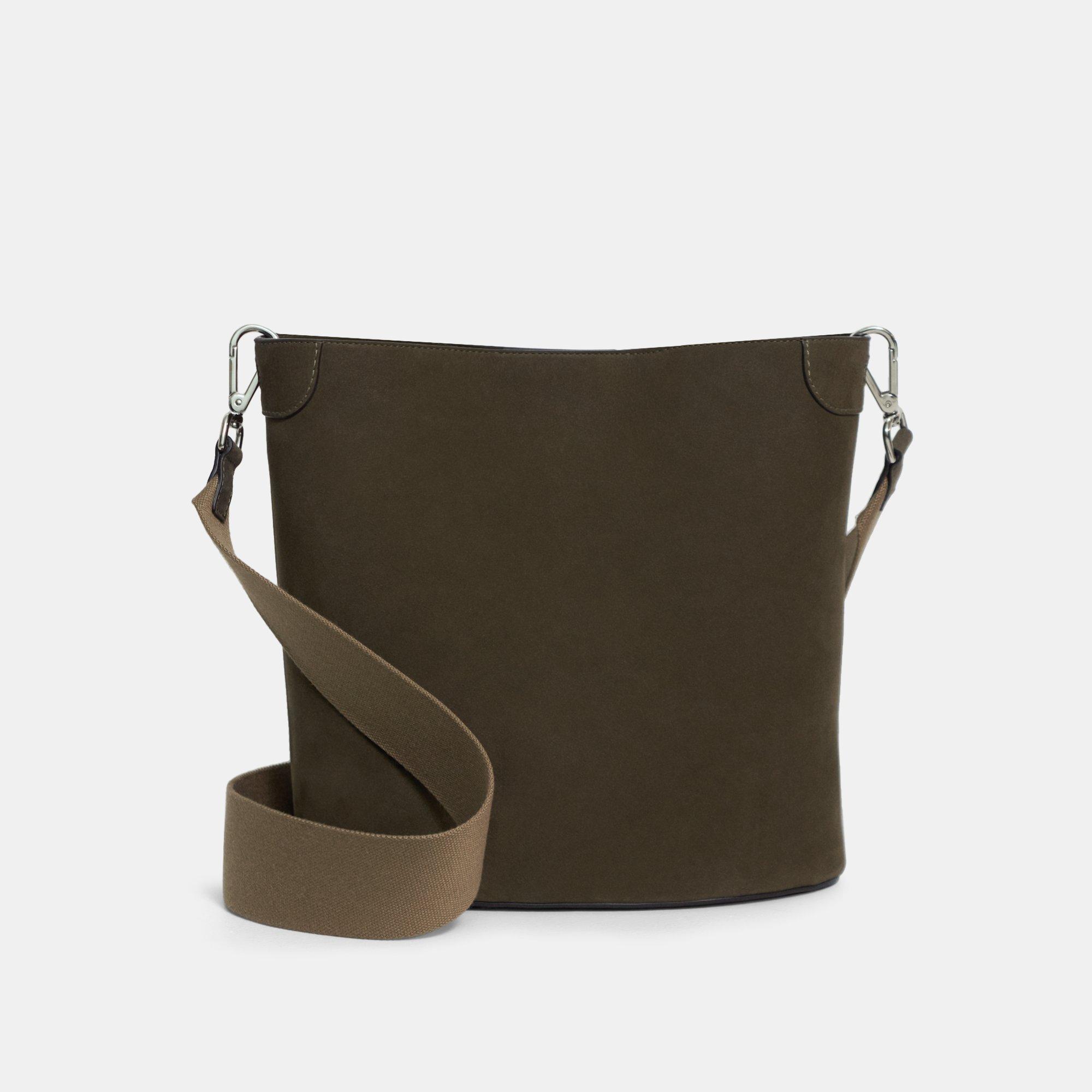 Nubuck Leather Bucket Bag Theory Outlet