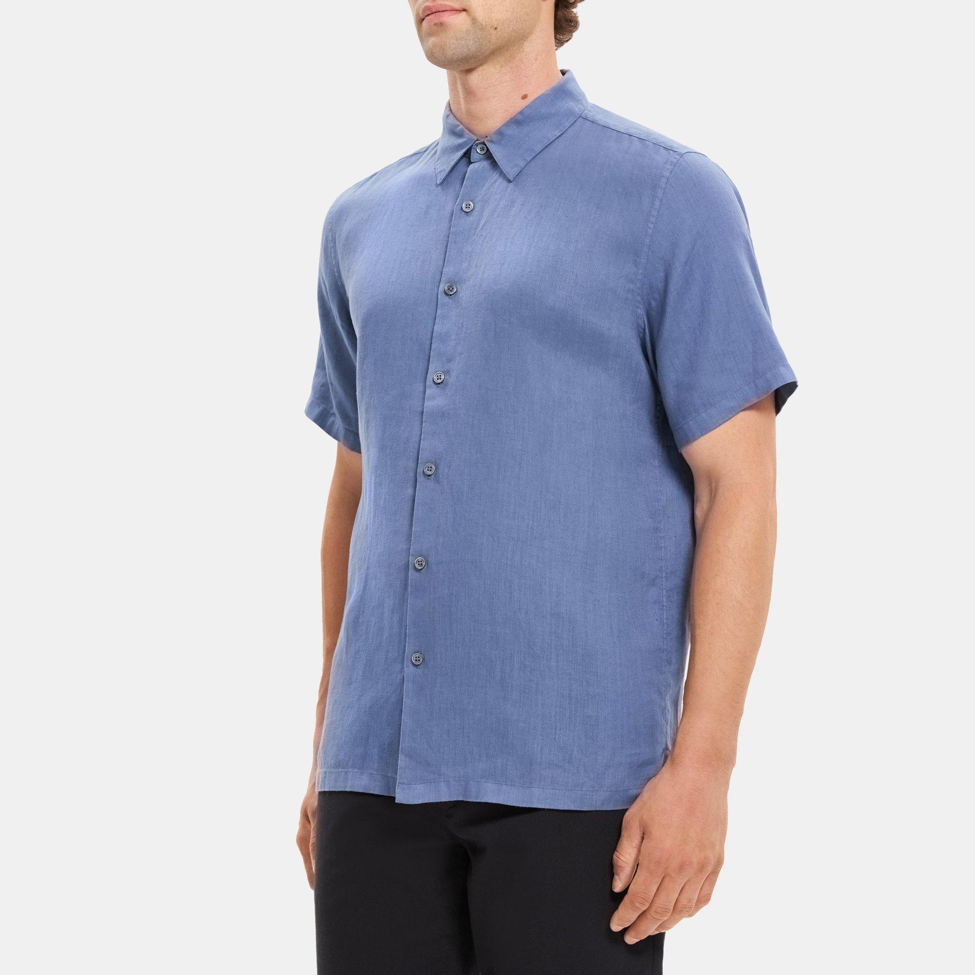 Linen StandardFit ShortSleeve Shirt Theory Outlet